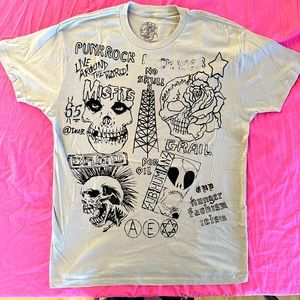 Misfits Vintage Shirt Hand Made Grail rare Punk Show Exploited Subhumans Show